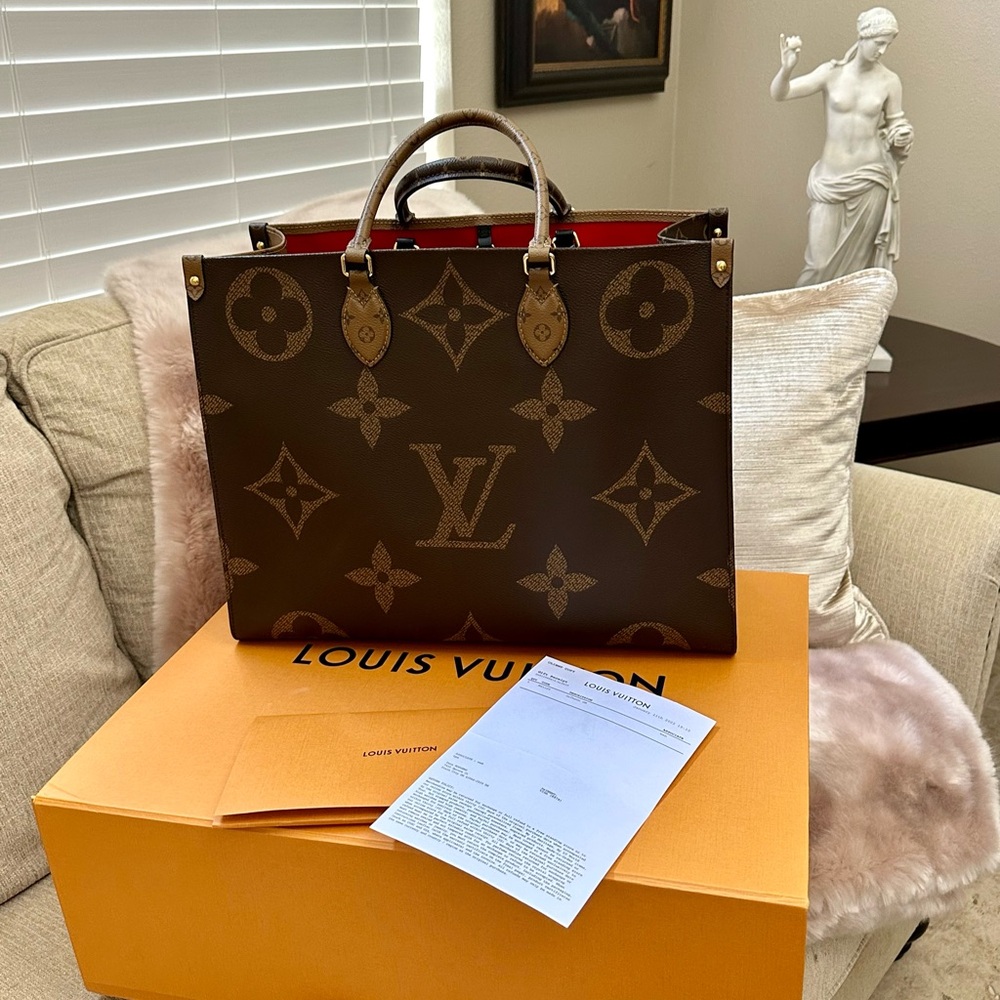 Louis Vuitton On The Go GM Reverse Monogram Tote